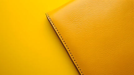 Close Up of a Yellow Leather Wallet