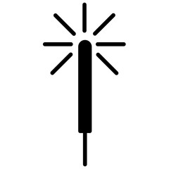 Sparklers solid glyph icon