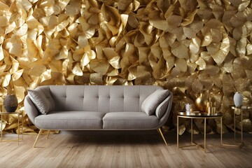 Modern living room with sofa.