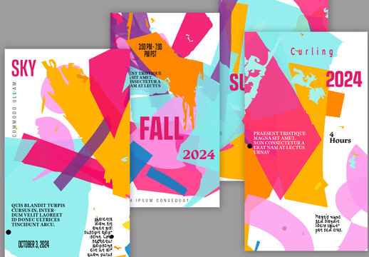 Social Media Post Layout Abstract Creative Art Cuts