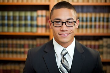Fototapeta premium Professional Portrait of a Confident Young Man in Business Attire