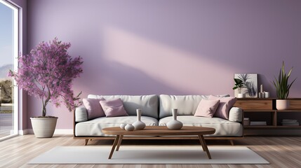 A soft lilac solid color background that evokes a sense of tranquility and grace. The light purple...