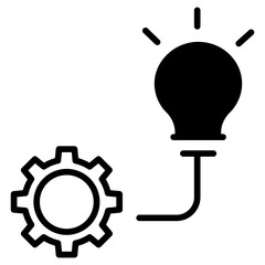 Setting Idea solid glyph icon