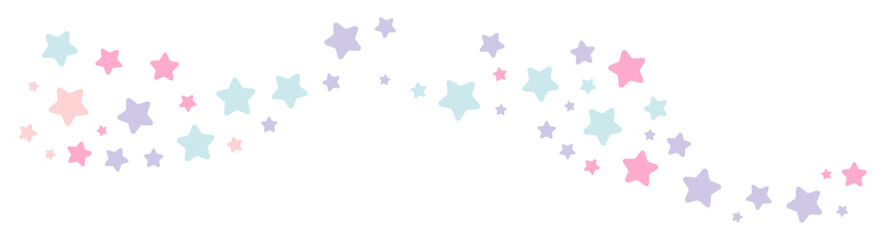 Pastel stars line simple. Vector illustration.