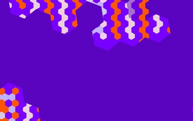 purple  background wth hexagons on the top 