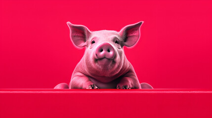 Beautiful Pig Design, Perfect for your Project and Creations or Wallpaper, Ai Generative