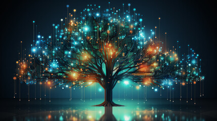 Digital tree in virtual space