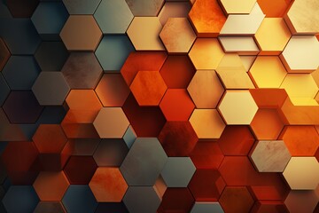 Abstract Random Geometric hexagon shapes wireframe background and Gradient geometric wallpaper