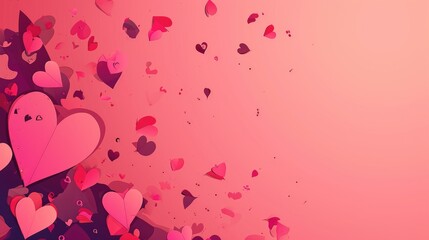 Valentine's day background with pink hearts