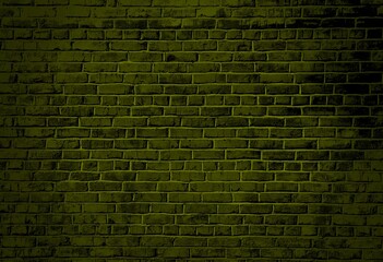 green brick wall for background design