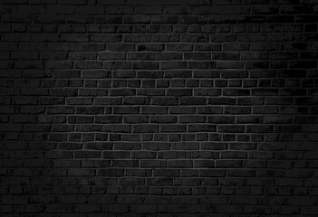 black brick wall for background design