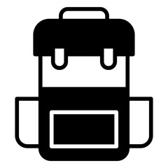 Backpack solid glyph icon