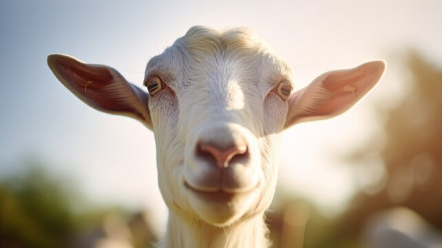 Amazing inochent a goat face beautiful image Ai generated art