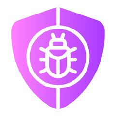 anti virus shield gradient icon