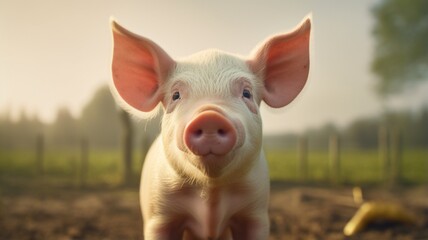 Amazing inochent a pig face beautiful image Ai generated art