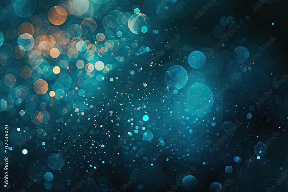 Aufkleber abstract turquoise particle bokeh backdrop