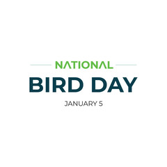 National bird day logo vector template, national bird day,bird day logo 5 january,bird day logo T shirt design, modern logo.