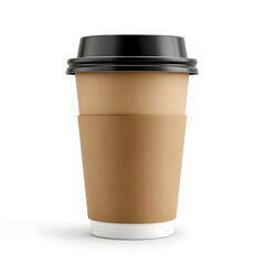 Paper coffee cup to go, take away mockup isolated on white background
