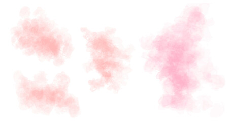 Pink , green, yellow watercolor background. Vector set of Brush strokes and splashes 