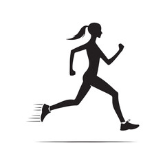 Fototapeta na wymiar Pulse of the Pavement: A Compilation of Running Person Silhouettes Capturing the Heartbeat of Running Enthusiasts - Running Person Illustration - Running Vector - Running Silhouette 
