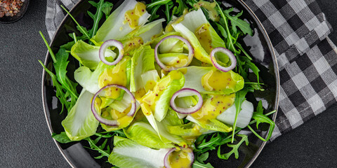 chicory salad fruits chicory vitamins greens tasty fresh healthy eating cooking appetizer meal food...