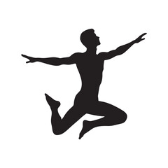 Boundless Energy: Jumping Person Silhouette Series Capturing the Dynamic Spirit of Exuberance - Jumping Illustration - Jumping Person Vector
