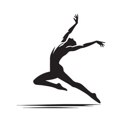 Fototapeta na wymiar Jubilant Jive: Dancing Person Silhouette Series Infusing the Spirit of Celebration into Silhouetted Dance - Dancing Person Illustration - Dancing Vector - Dance Silhouette 