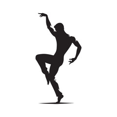 Tempo of Tranquility: A Soothing Compilation of Dancing Person Silhouettes Engaged in a Serene Dance of Peace - Dancing Illustration - Dancing Person Vector
