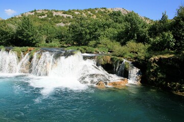 Zrmanja river and Muskovici waterfall  , Croatia