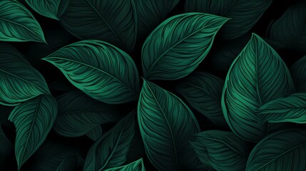 Fototapeta premium seamless background picture with leaf pattern, leaves, trees, tree branches