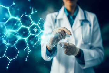 Medical technology concept. Medical research and development. Health care, patient service digital technology, ai integrate, futuristic pharmacy innovation - Powered by Adobe