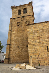 Tower of the church of Saint Peter the Apostle in Garrovillas de Alconétar, Cáceres, Spain