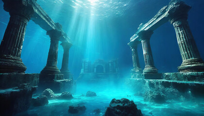 underwater temple complex