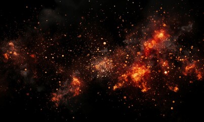 3d rendering of an abstract space background with stars and nebula