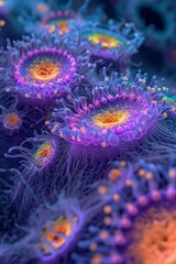 Obraz premium the fascinating world of cell life through captivating microscopic photography