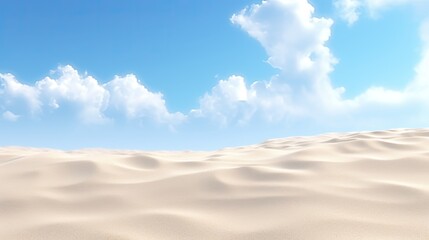 Fototapeta na wymiar Gentle Sand Waves under Blue Sky