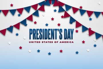 Obraz premium Presidents day poster vector illustration design