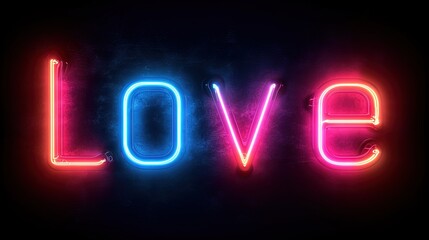 glowing sign "LOVE"