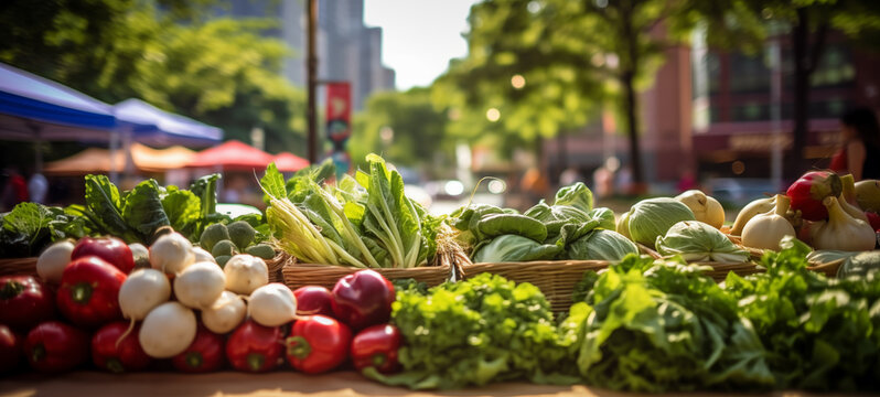 A local farmer's market, featuring a variety of locally sourced and organic products