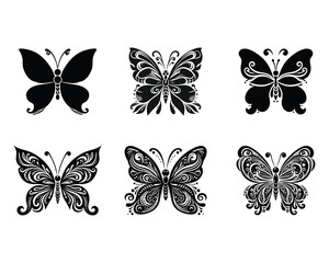 collection of butterflies, butterfly vectors, butterfly silhouette
