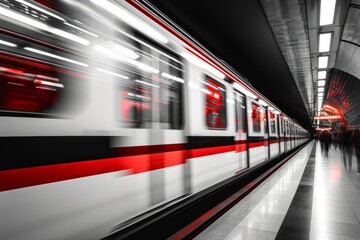 Obraz premium railway station,train travelling concept