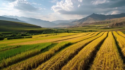 Fototapeta premium Rice field in the north of Iran