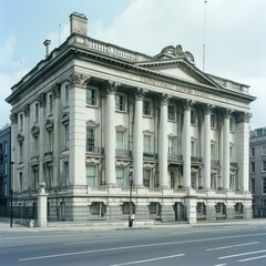 Fototapeta na wymiar The Custom House is a neoclassical 18th century building in Dublin