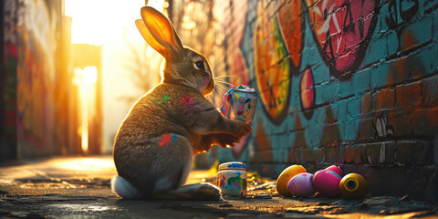 Graffiti Easter bunny