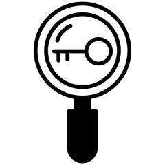 Search Key solid glyph icon © kiran Shastry