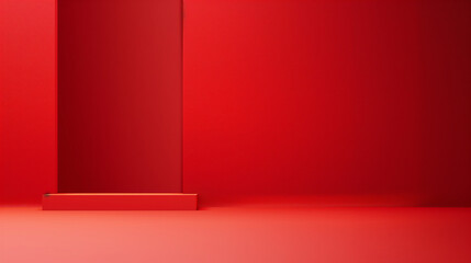 Obraz premium Abstract Red Interior with Sunlight
