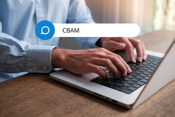 European carbon tariff regulation. Carbon Border Adjustment Mechanism (CBAM). CO2 Reduction Concept