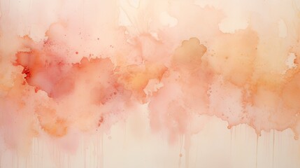 Soft peach and blush watercolor splotches gently hazy pattern