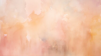 Soft peach and blush watercolor splotches gently hazy