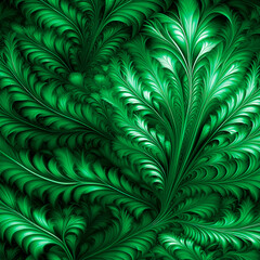 Abstract background of dark green leaves of a tropical fern